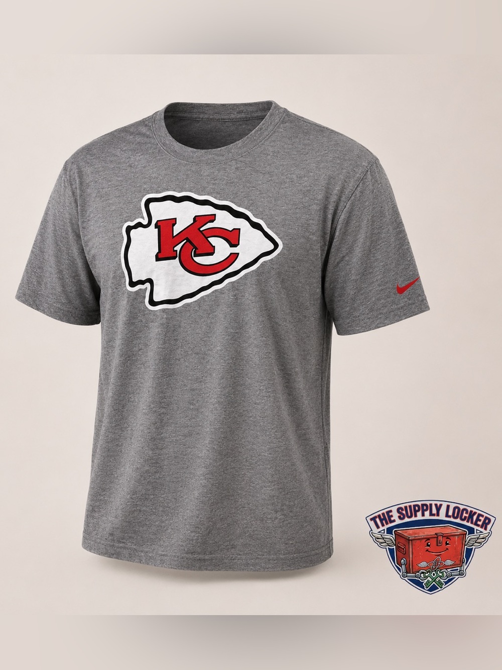 Nike Kansas City Chiefs Gray Graphic T Shirt Men’s Medium NFL Football Tee